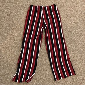 Silence Noise Kick Flare Striped Pants 